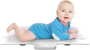 Cecotec Báscula Bebé Digital Nana BabyCare SmartWeight. Pantalla LED, Superficie de Soporte de 60x25 cm, Capacidad de Medición de 50 g a 40 kg, Multifunción, Apagado Automático